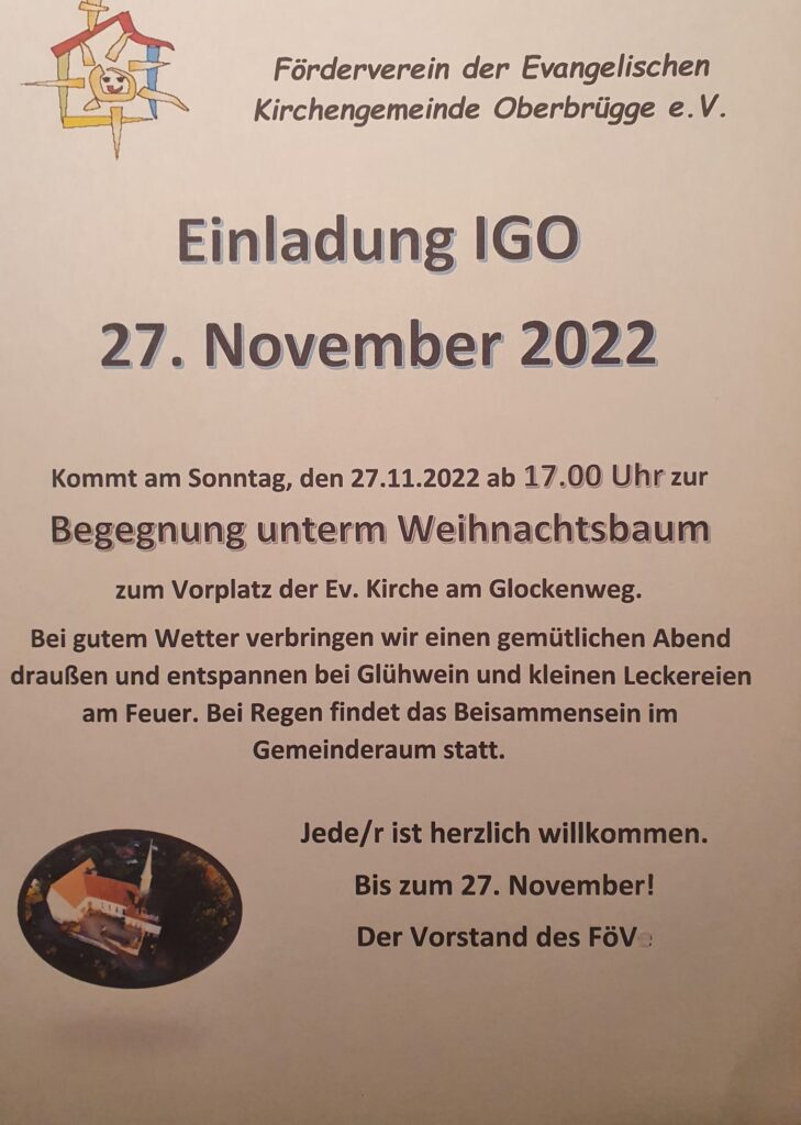 Begegnung unterm Weihnachtsbaum 27.11.2022